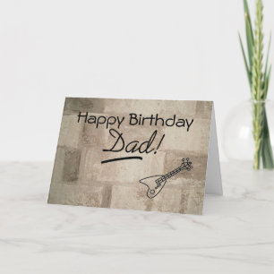 Tarjeta de cumpleaños de papá con guitarra