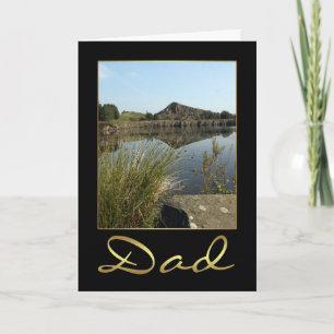 Tarjeta de cumpleaños de papá con paisaje fotográf
