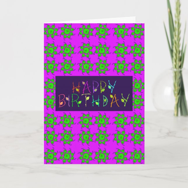 TARJETA DE CUMPLEAÑOS DE PAPAS VERDES (Anverso)