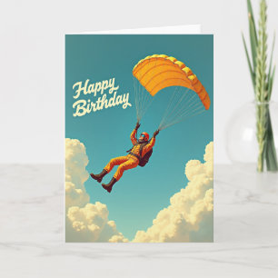 Tarjeta de cumpleaños de paracaidismo