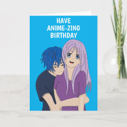Tarjeta de cumpleaños de pareja Anime Manga