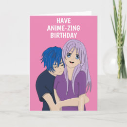 Tarjeta de cumpleaños de pareja Anime Manga