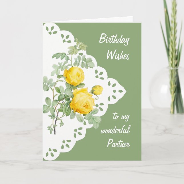 Tarjeta de cumpleaños de pareja de la flor rosa am (Anverso)