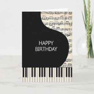 Tarjeta de cumpleaños de partitura