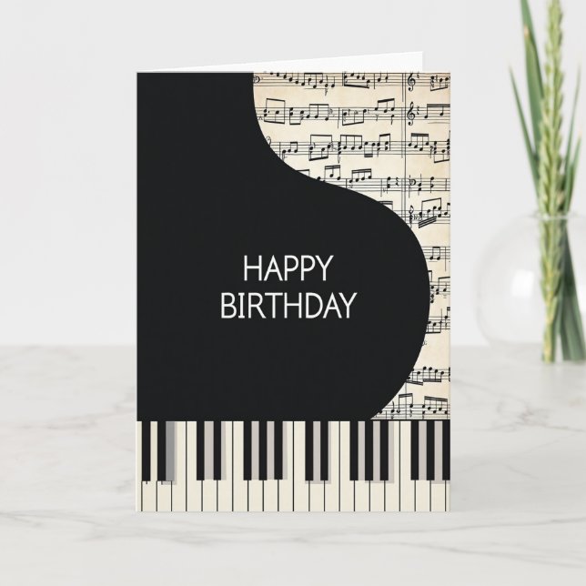 Tarjeta de cumpleaños de partitura (Anverso)