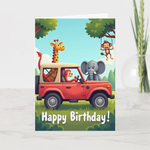 Tarjeta de cumpleaños de paseo caprichoso