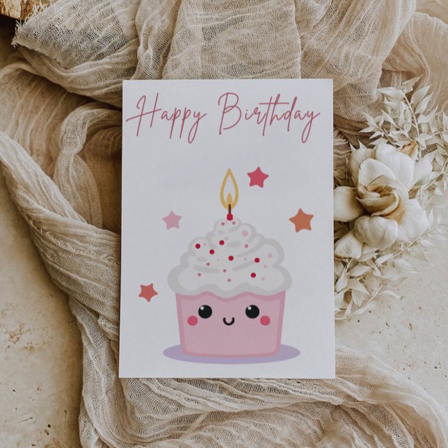 Tarjeta de cumpleaños de pastel (Cute cake birthday card)