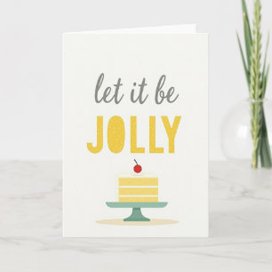 Tarjeta de cumpleaños de pastel alegre