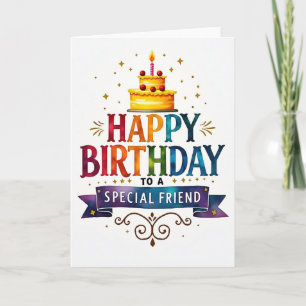 Tarjeta de cumpleaños de pastel de bayas