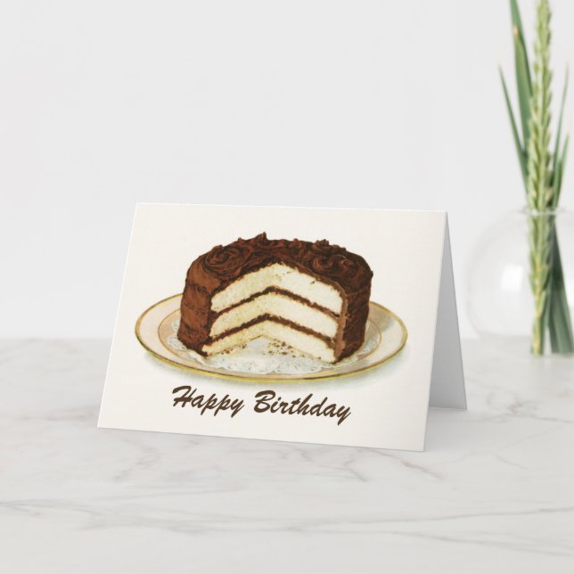 Tarjeta de cumpleaños de pastel de capa de hielo d (Anverso)