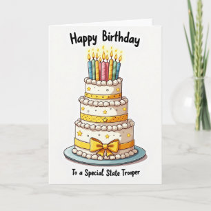 Tarjeta de cumpleaños de pastel de celebración dul