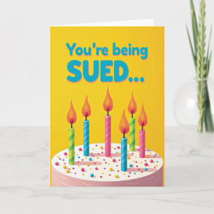 Tarjeta de cumpleaños de pastel de dibujos animado