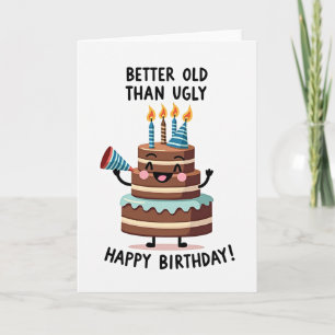 Tarjeta de cumpleaños de pastel de fiesta