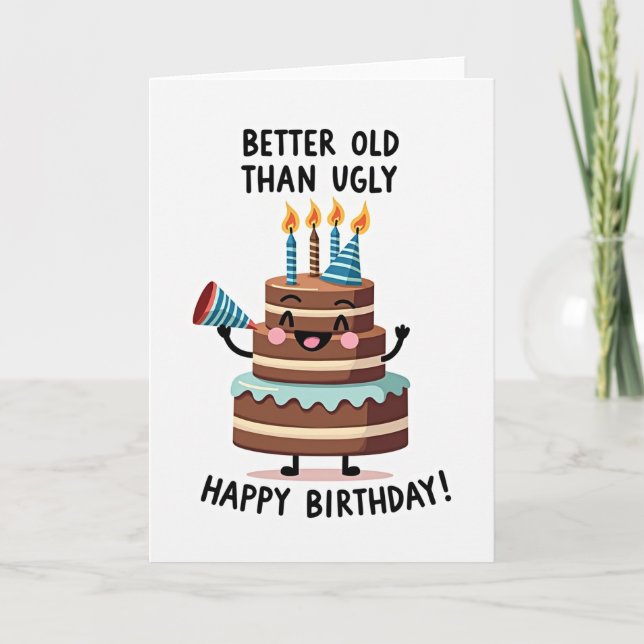 Tarjeta de cumpleaños de pastel de fiesta (Anverso)