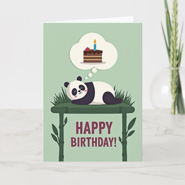 Tarjeta de cumpleaños de pastel de oso dulce (Anverso)