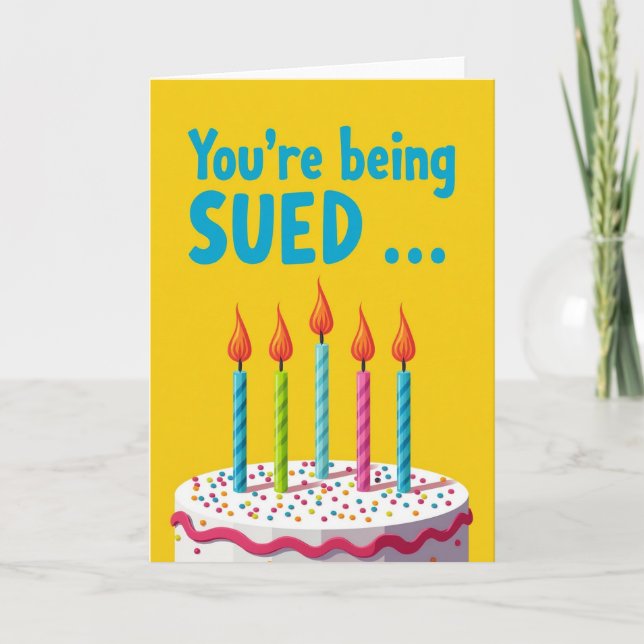 Tarjeta de cumpleaños de pastel divertido (Anverso)