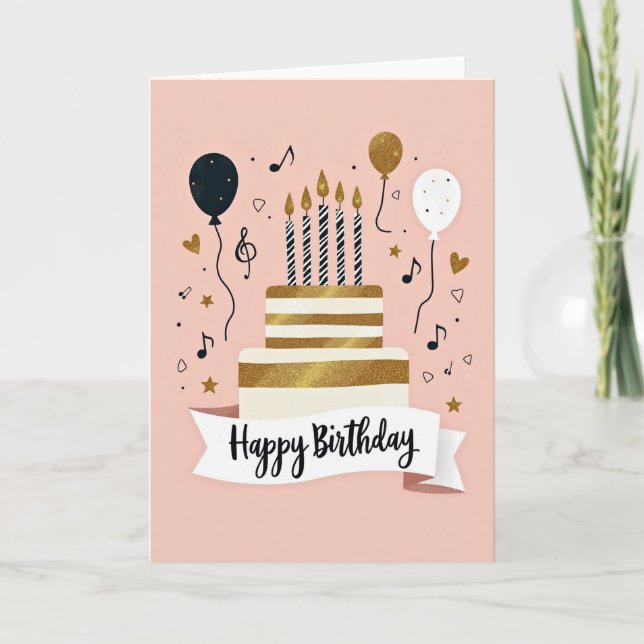 Tarjeta de cumpleaños de pastel dulce (Anverso)
