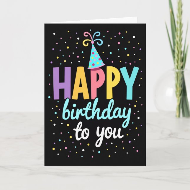 Tarjeta de cumpleaños de pastel dulce (Anverso)