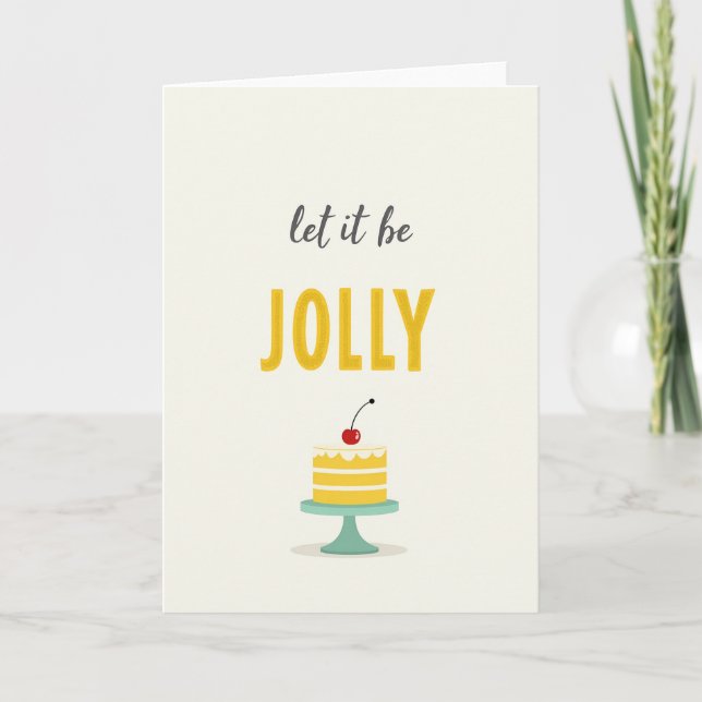 Tarjeta de cumpleaños de pastel estimulante (Anverso)