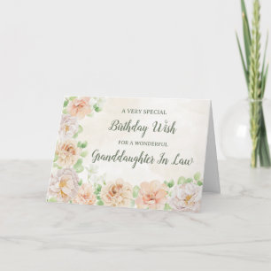 Tarjeta De Cumpleaños De Pastel Flowers Abuela En
