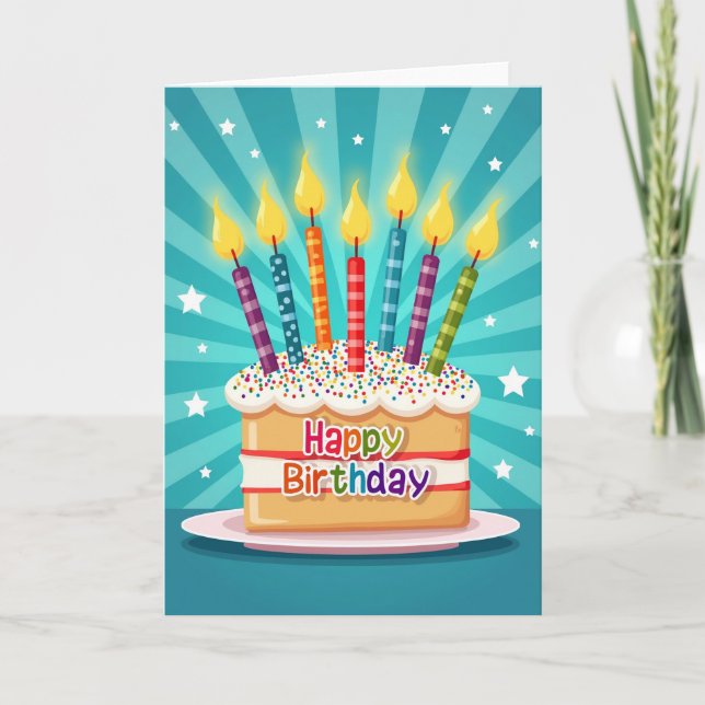 Tarjeta de cumpleaños de pastel soñado (Anverso)