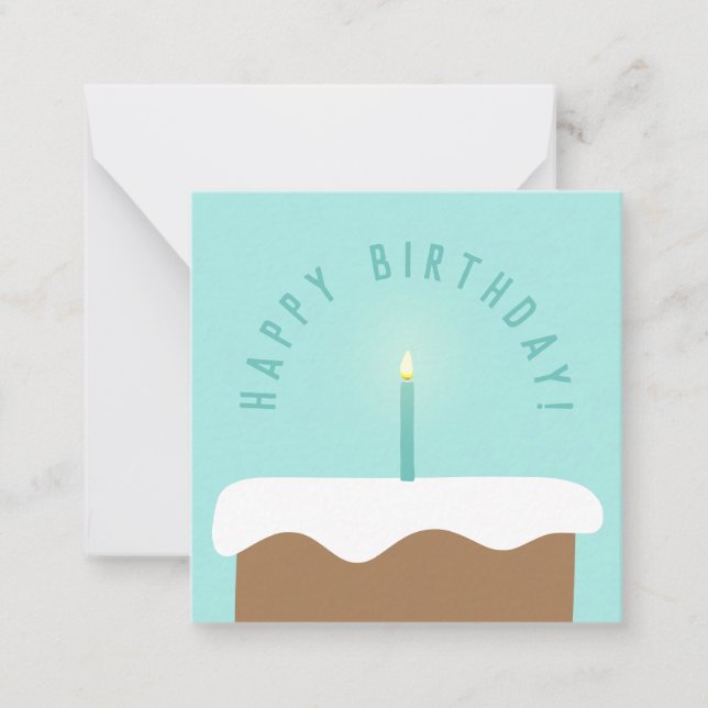 Tarjeta de cumpleaños de pastelería ilustrada con  (Anverso)
