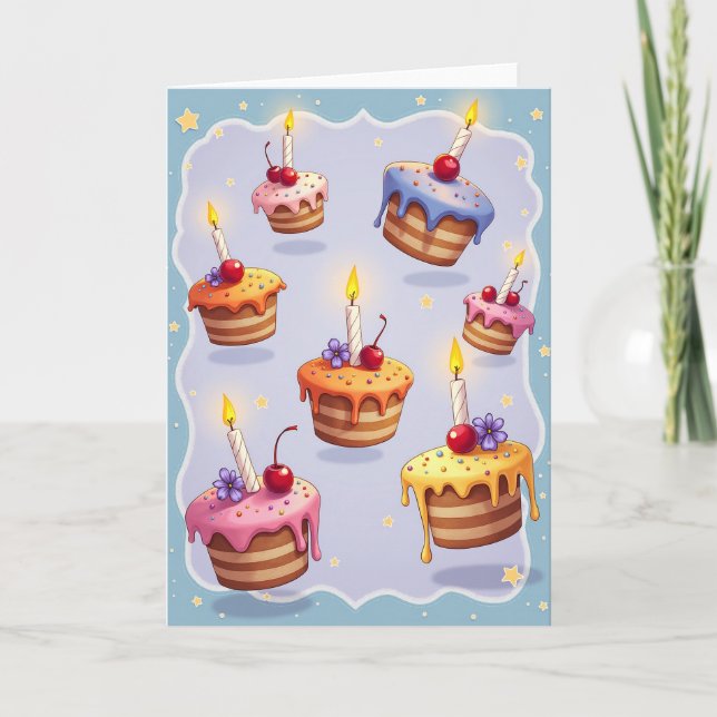 Tarjeta de cumpleaños de pasteles (Anverso)