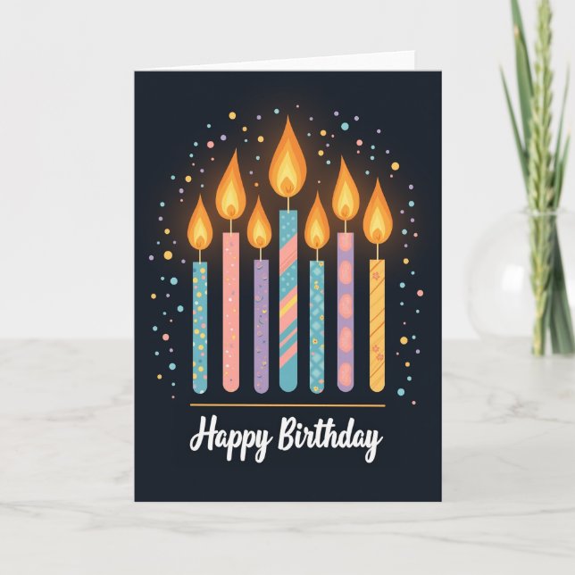 Tarjeta de cumpleaños de pasteles brillantes (Anverso)