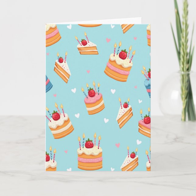 Tarjeta de cumpleaños de pasteles caprichosos (Anverso)