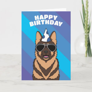 Tarjeta de cumpleaños de Pastor Alemán