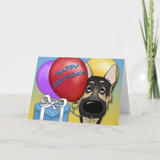 Tarjeta de cumpleaños de Pastor Alemán