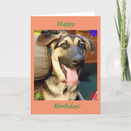 Tarjeta de cumpleaños de Pastor Alemán Feliz Perro