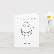 Tarjeta de cumpleaños de patata