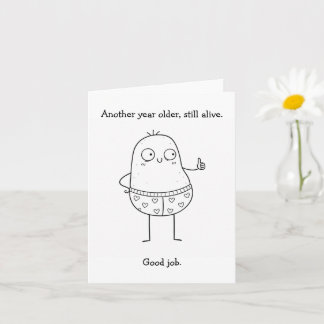 Tarjeta de cumpleaños de patata