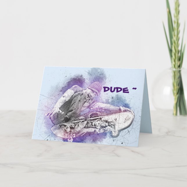 TARJETA DE CUMPLEAÑOS DE PATINAJE (Anverso)