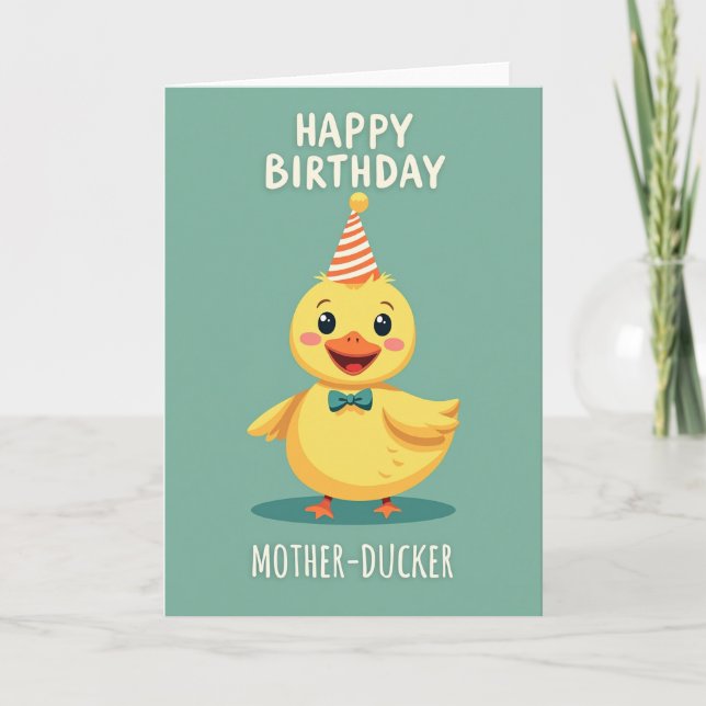 Tarjeta de cumpleaños de patito dulce (Anverso)