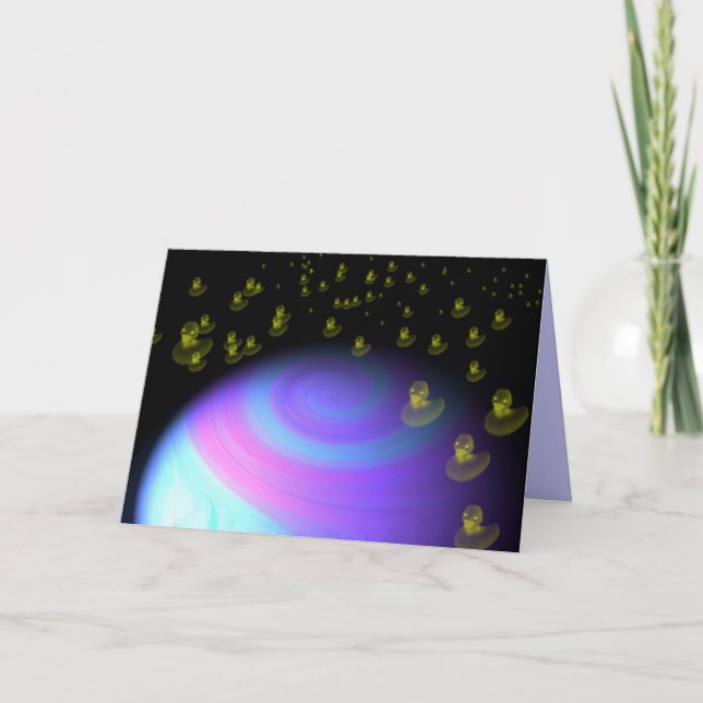 tarjeta de cumpleaños de pato flyby (Anverso)