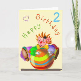 Tarjeta de cumpleaños de payaso feliz - Personaliz