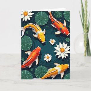 Tarjeta de cumpleaños de peces tranquilos