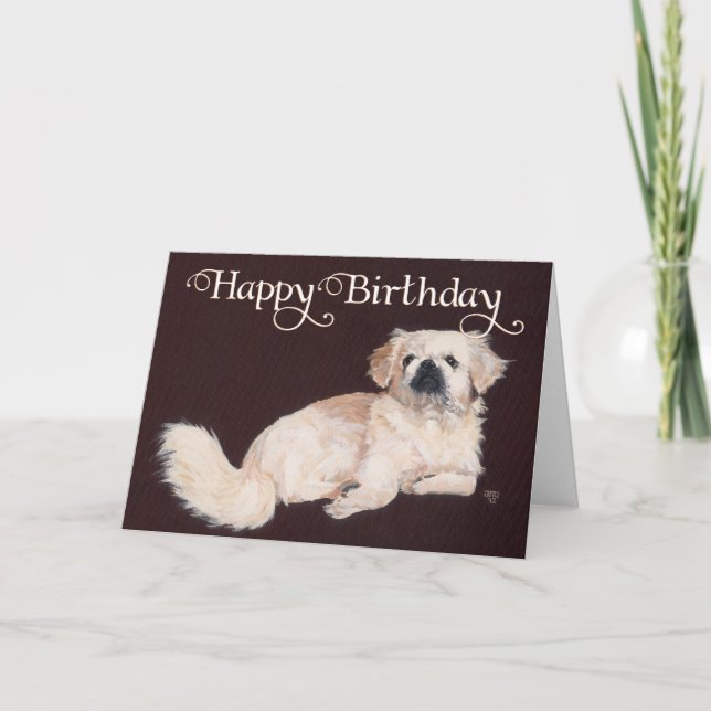 Tarjeta de cumpleaños de Pekín blanco (Anverso)