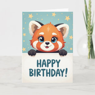 Tarjeta de cumpleaños de pelaje naranja