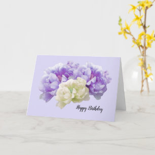 Tarjeta de cumpleaños de peonías