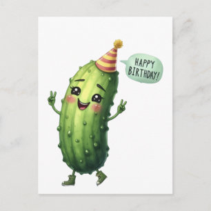 Tarjeta de cumpleaños de pepinillo Feliz cumpleaño