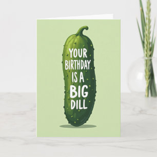 Tarjeta de cumpleaños de pepino