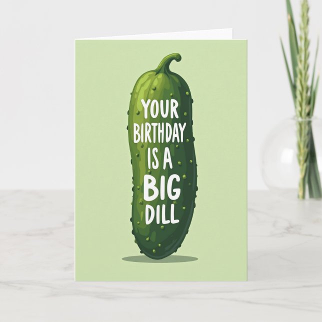 Tarjeta de cumpleaños de pepino (Anverso)