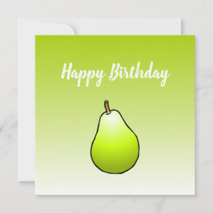 Tarjeta de cumpleaños de pera