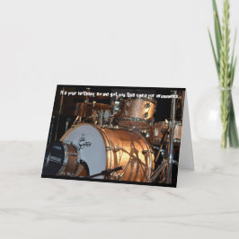 Tarjeta de cumpleaños de percusionista para bebedo