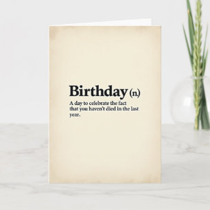 Tarjeta de cumpleaños de pergamino envejecido