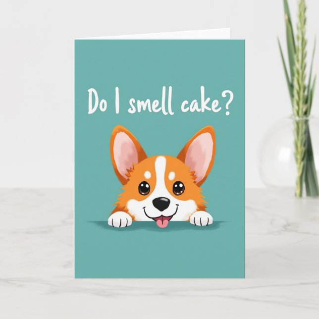 Tarjeta de Cumpleaños de Perrito Juguetón (Anverso)