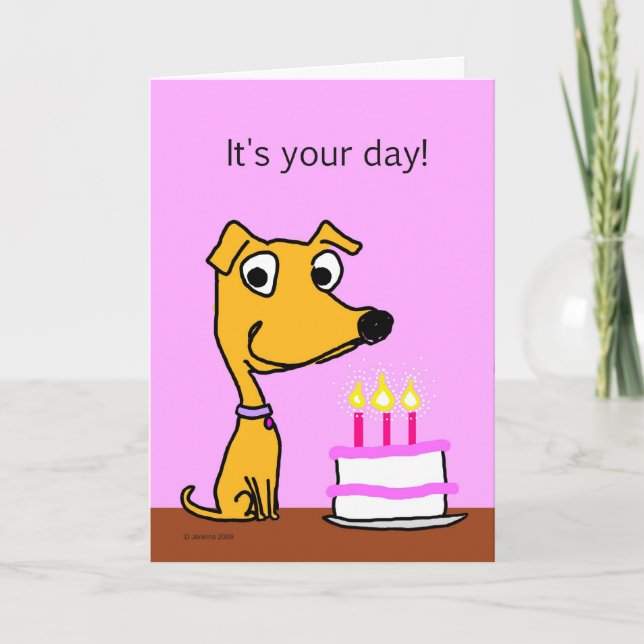 Tarjeta de cumpleaños de perro (Anverso)